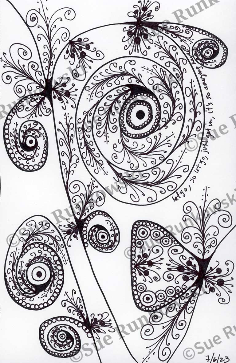 image of spirals with text