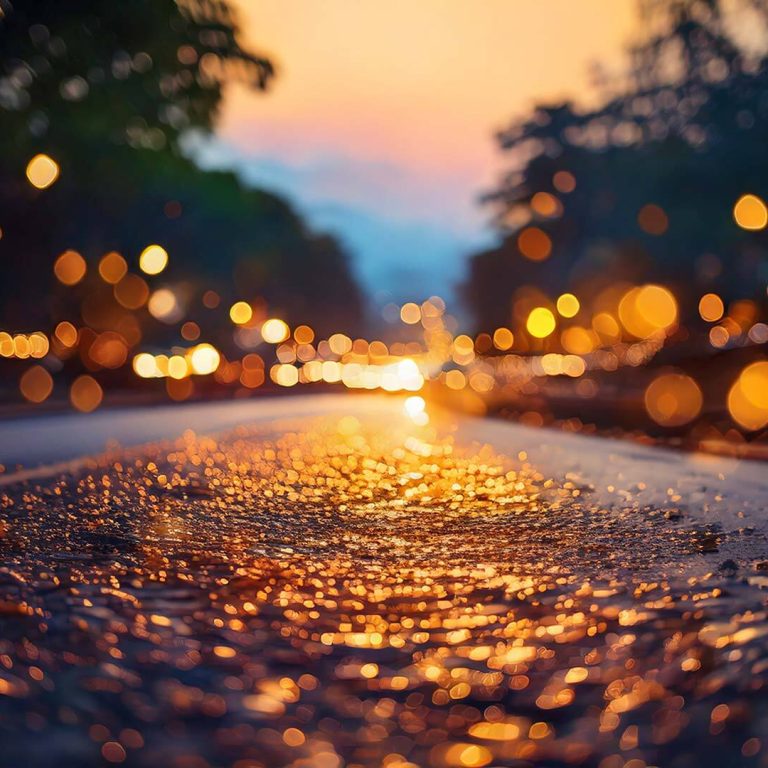 image of a street shot from the road point of view