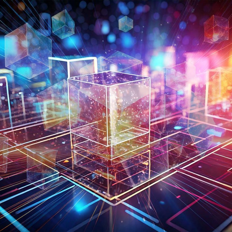 image of 3D and 4D cubes exploding in three dimensions