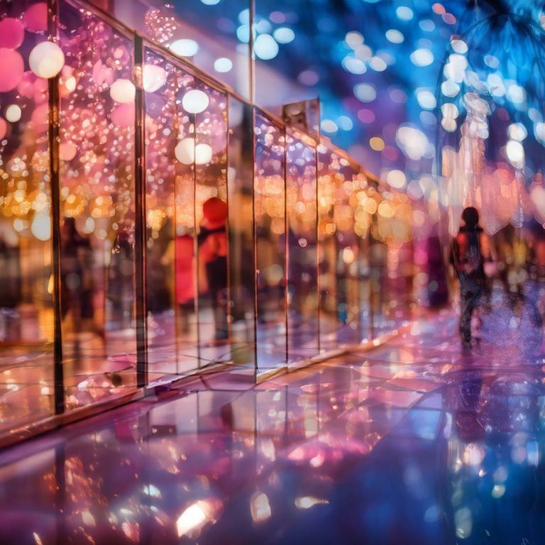 image of a mirrored art exhibition