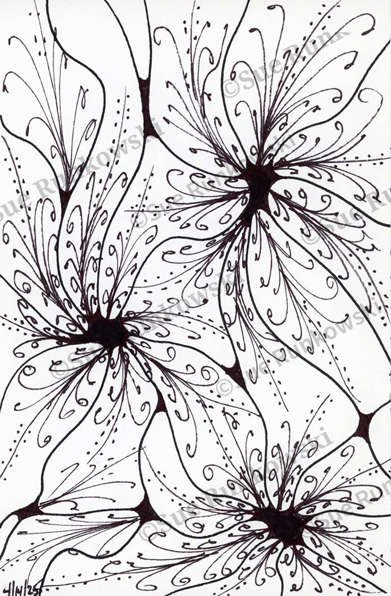 image of neurons, pen and ink drawing