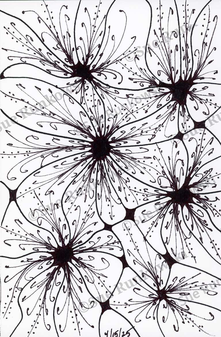 image of neurons, pen and ink drawing