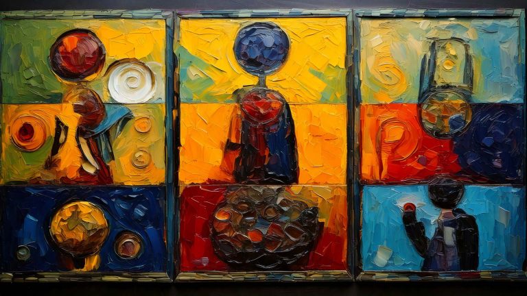 image of a painting in the style of the exquisite corpse surrealists game